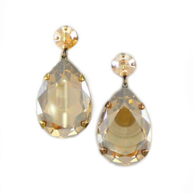 Bijoux Statement Bridal Earring: Swarovski Crystal (Champagne)